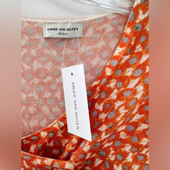 Dries van Noten orange pattern cardigan - Picture 8 of 8